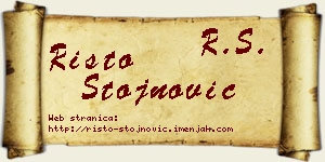 Risto Stojnović vizit kartica